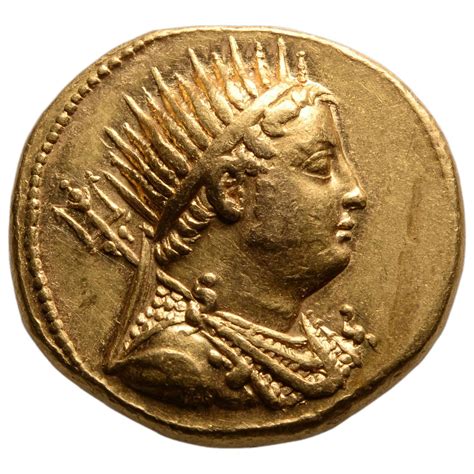 Large Ancient Greek Gold Coin Of King Ptolemy Iv 221 Bc At 1stdibs