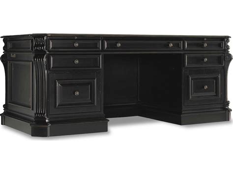 From extra drawer storage to ample surface area, an executive desk is designed for a home office or business. Hooker Furniture Telluride Black with Reddish Brown Ruh ...