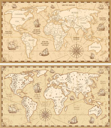Renaissance World Map In 2020 World Map Old Map Map