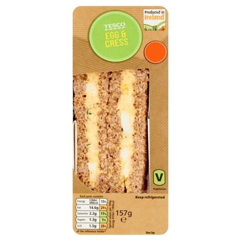 Tesco Egg Cress Sandwich Tesco Groceries