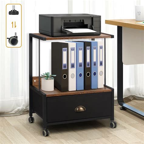 Buy Vanspace Printer Stand With Storage Drawer Ps02 3 Tier Printer