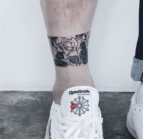 rose-ankle-cuff-tattoo-ankle-cuff-tattoo,-cuff-tattoo,-print-tattoos