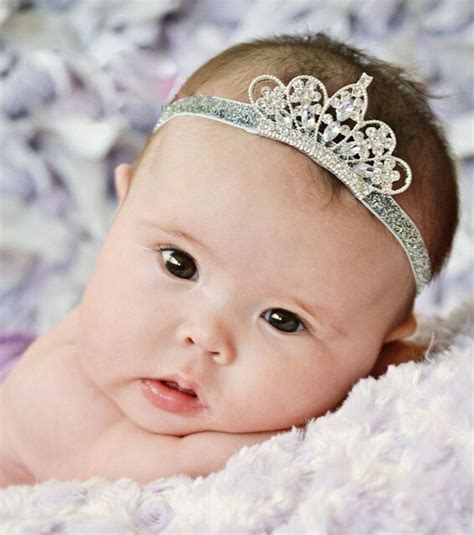 Lovely Princess Crown Headband Newborn Tiara Elastic Headbandsgirls