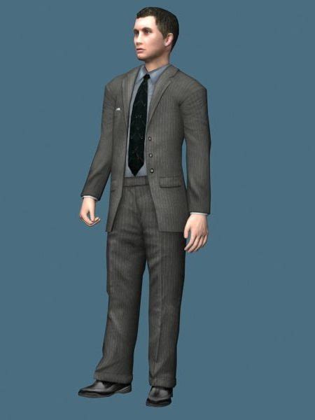 Business Man Rigged Characters 3d Model Ma Mb Max 123free3dmodels