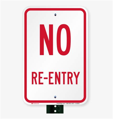 No Re Entry Sign No Double Parking Sign 18 X 12 Free Transparent
