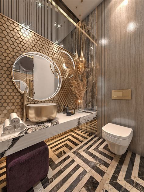 Luxurious Guest Toilet On Behance Bathroom Interior Design Bathroom