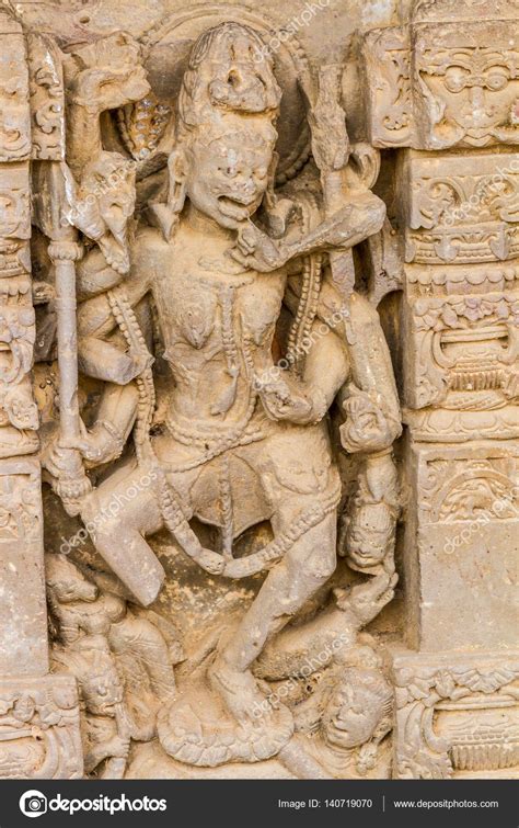 A Carving Of Kali At Abhaneri Stock Photo By ©nilanewsom 140719070