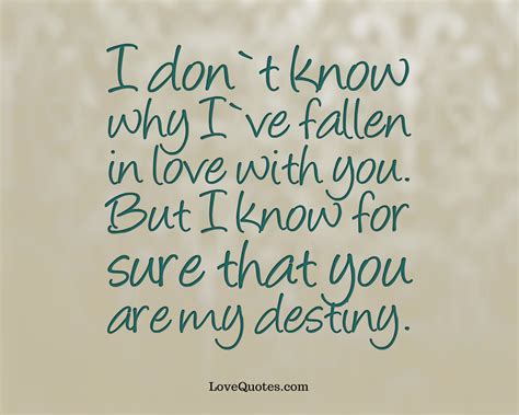 You Are My Destiny Love Quotes