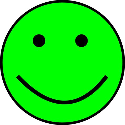 Happy Green Positive Face Emoticon Vector Illustration Free Svg