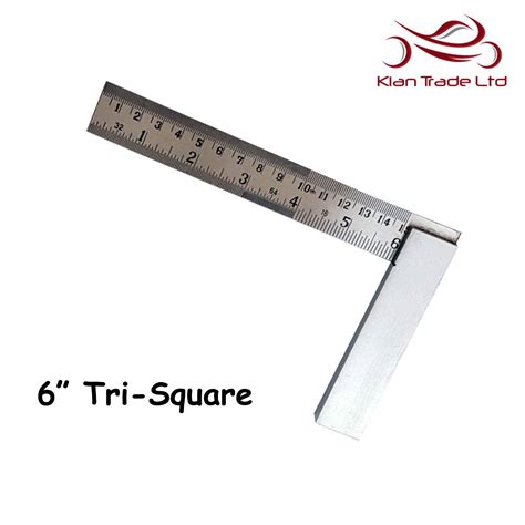 6 Inch 150mm Try Square Graduated Marked Tri 90 Top Quality Wood