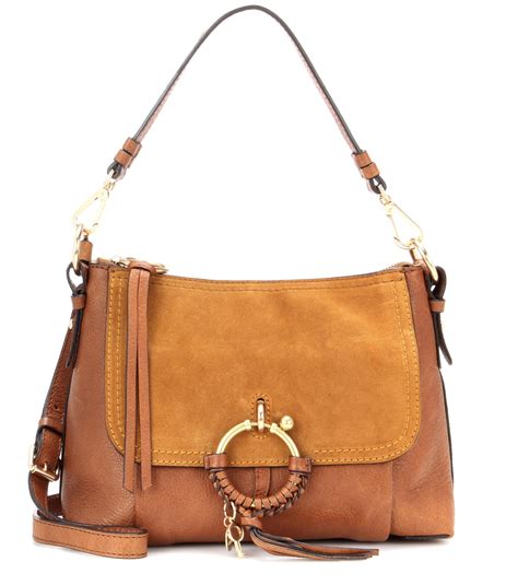 See By Chloé Joan Small Leather And Suede Crossbody Bag In Brown Lyst
