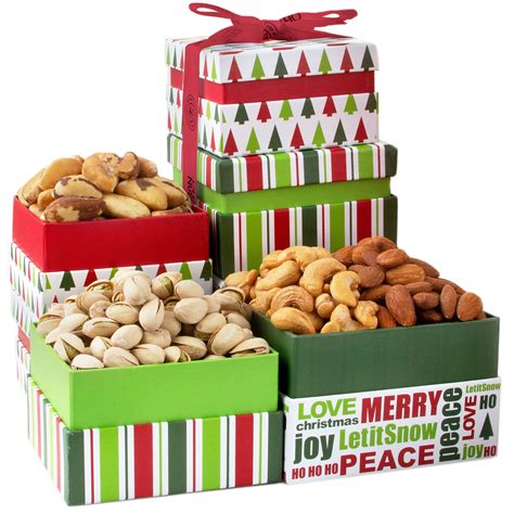 Oh Nuts Gourmet Nuts T Basket Tower Christmas Holiday Fresh