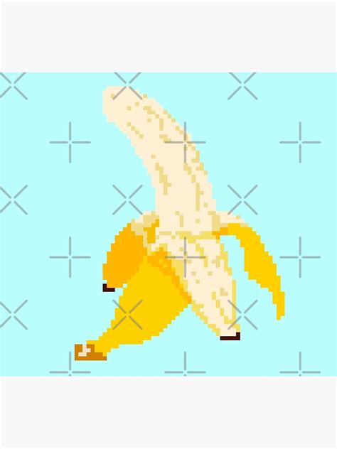 Banana Pixel Art Poster By Mybabybat Redbubble