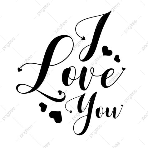 The Words I Love You Written In Cursive Writing With Hearts On White