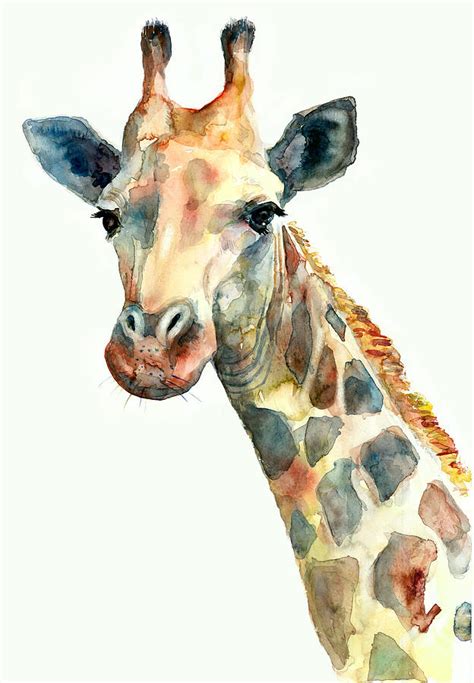 Watercolor Giraffe Painting Ubicaciondepersonascdmxgobmx