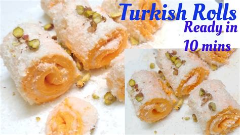 Turkish Rolls Minute Dessert Recipe Quick Easy Turkish Roll Cream