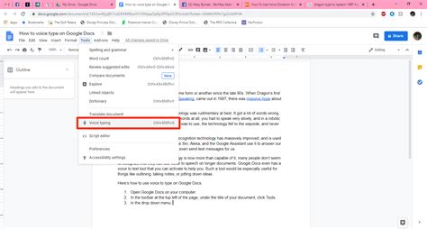 For voice for google workspace accounts managed by your work or school, text messaging is available only in the us. How to use Voice Typing in Google Docs, and write just by ...