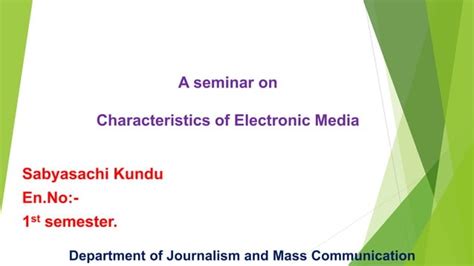 Characteristics Of Electronic Media Ppt