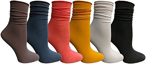 Yacht And Smith 6 Pack Women S Ruffle Slouch Socks Size 9 11 Womens Ankle Sock At