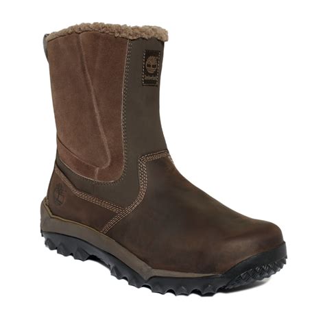 Timberland Rime Ridge Slip On Waterproof Boots In Brown For Men Lyst