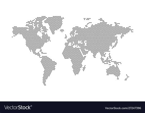 Abstract World Map World Map Dot Royalty Free Vector Image