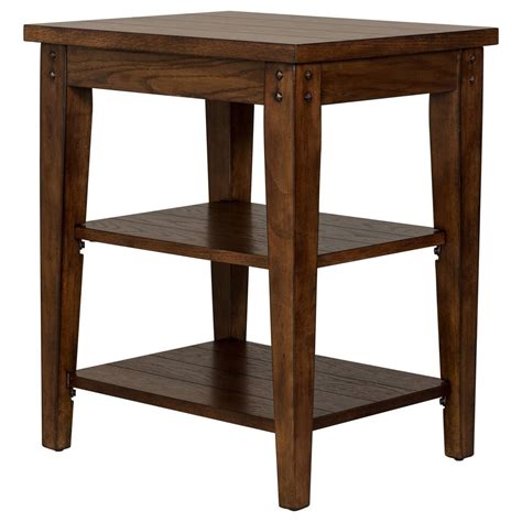 Libby Laney Tiered Table With Shelves Walkers Furniture End Tables