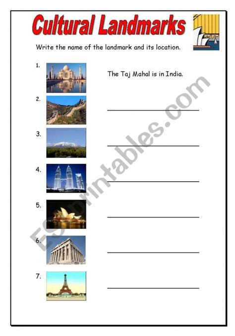 india landmarks worksheets worksheets