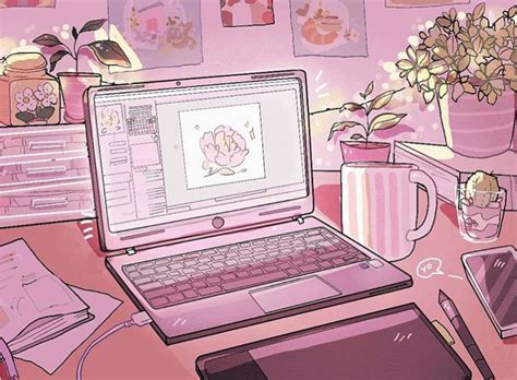 Peach Aesthetic Background Aesthetic Anime Laptop Wallpaper Aesthetic
