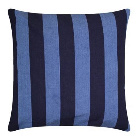 airwill stripe black and blue cushion cover size 40 x 40 cm weight 190 gsm at best price in