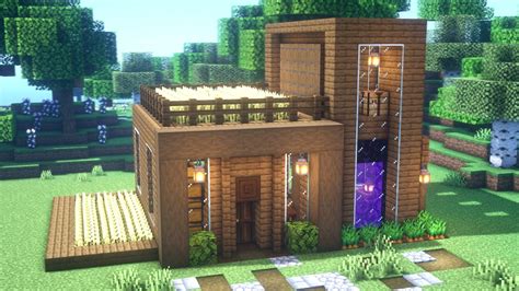 Minecraft Casa De Madera Perfecta Para Survival Fácil Y Rápido