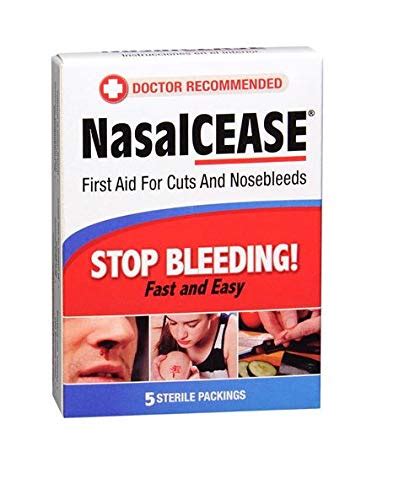 Nasalcease Firstaid Nosebleeds 5 Count Box Uk Business