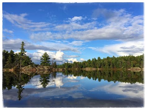 ‪262365 Scenic Nature Lake Reflection Ontario Canada Beautiful