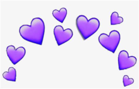 Purple Heart Crown Heartcrown Emoji Iphone Random Stick Purple Heart