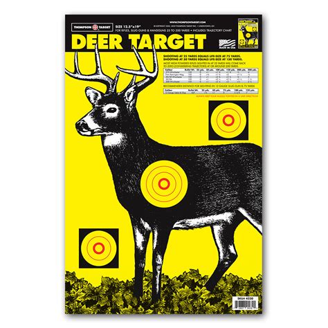 Realistic Deer Targets For Hunting And Shooting 15x19 Paper