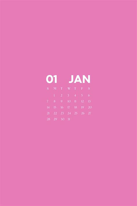 January Calendar 2024 January Calendar Calendar Background Study