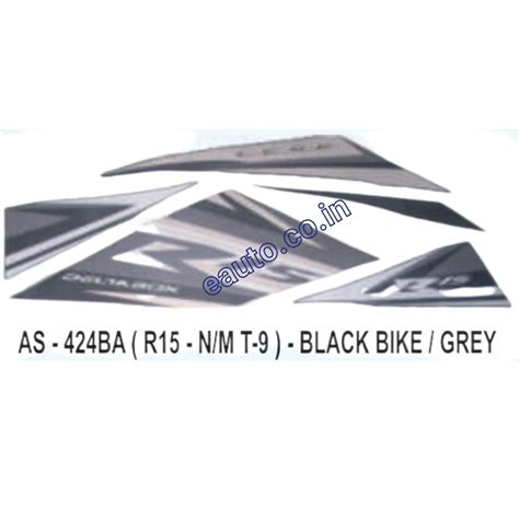 Graphics Sticker Set For Yamaha R15 New Model Type 9 Black Vehicle