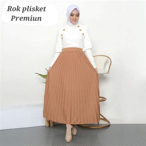 Jual Rok Wanita Rok Plisket Premium Bahan Hyget Super Premium