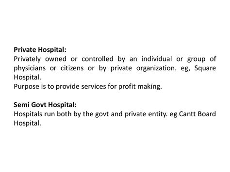 Definition Classification And Function Of Hospital