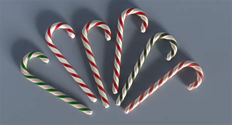 Christmas Candy Cane Free 3d Model 3ds Obj Dae Blend Free3d