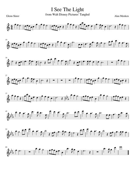 I See The Light Sheet Music For Flute Download Free In Pdf Or Midi