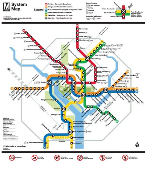 Printable Washington Dc Metro Map Printable Maps