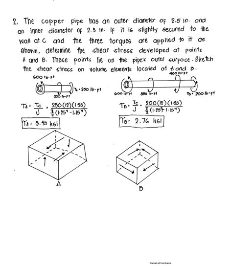 Solution Transverse Shear And Torsional Stresses Studypool