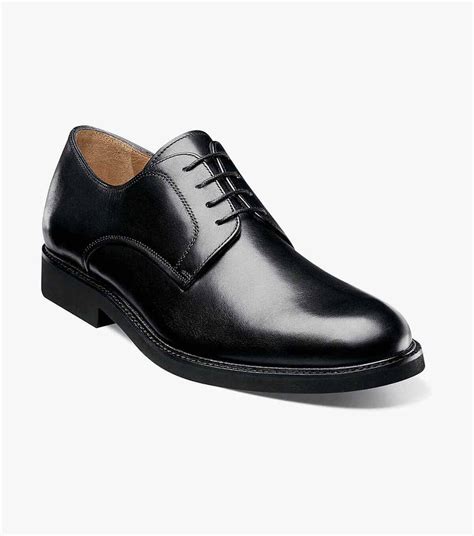 men s dress shoes black plain toe oxford florsheim gallo