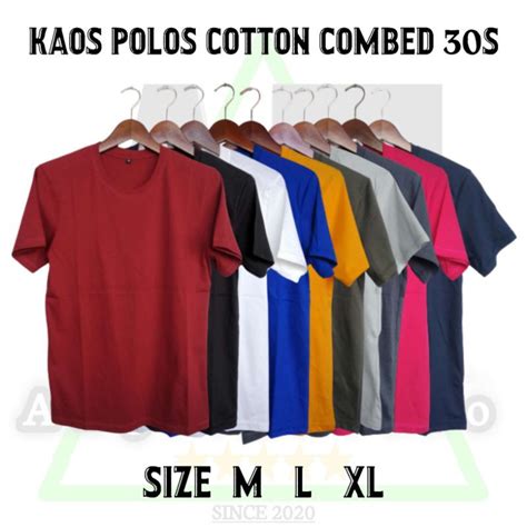 jual kaos polos lengan pendek cotton combed 30s premium murah kaos polos cotton combed 30s