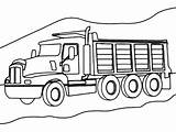 Coloring Truck Dump Axle Mountain Road Cool Trucks Warm Awesome Most sketch template