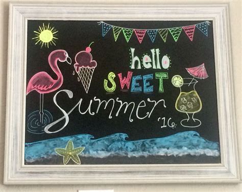 hello summer chalkboard art school chalkboard art birthday chalkboard art summer chalkboard