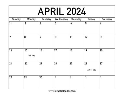April 2024 Calendar With Easter Days July 2024 Calendar With Holidays