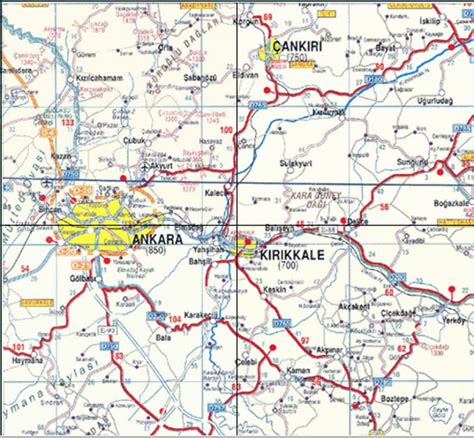 Ankara Haritasi Ankara Mülki İdare Haritası İl Haritaları Arazi