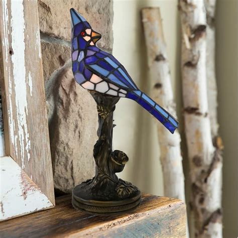 River Of Goods 135h Stained Glass Bird Accent Lamp Overstock 31300353