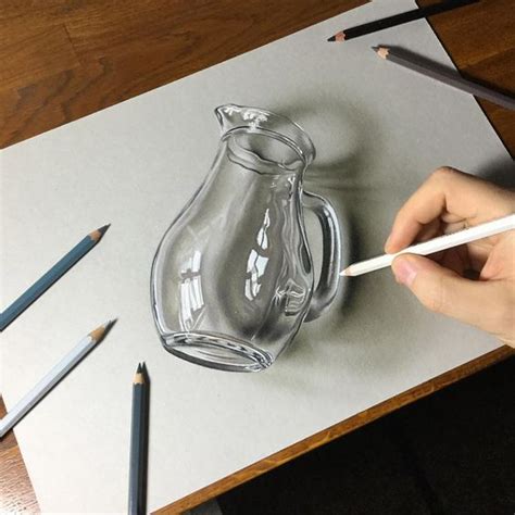 Using colored pencils, markers and pastel 3d he started creating illustrations that look like 3d objects from a certain angle. How To Draw Glass And Transparent Objects - Learn More ...